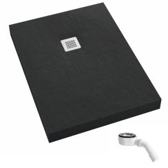 Schedpol New Horizons Black Stone téglalap alakú zuhanytálca 110x90 cm fekete 3.3316/C/ST-M2
