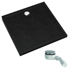 Schedpol Caspar New Black Stone négyzet alakú zuhanytálca 90x90 cm fekete 3.2831/C/ST