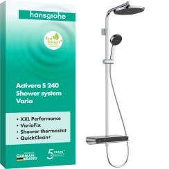 Hansgrohe Activera S zuhany készlet fal termosztáttal trópusi zuhany opcióval króm 28639000