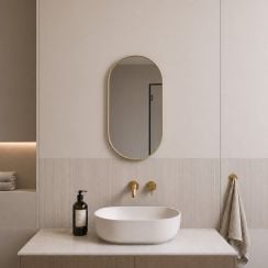 Baltica Design Aluma tükör 40x80 cm ovális arany 5904107933566