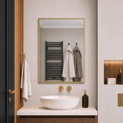 Baltica Design Aluma tükör 50x70 cm négyszögletes arany 5904107933481