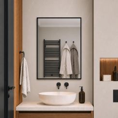 Baltica Design Aluma tükör 60x80 cm négyszögletes fekete 5904107933498