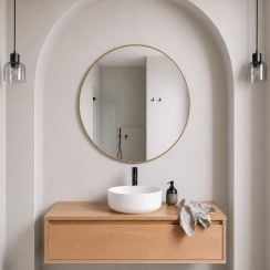 Baltica Design Aluma tükör 80x80 cm kerek arany 5904107933368