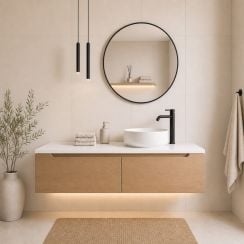 Baltica Design Aluma tükör 60x60 cm kerek fekete 5904107933313