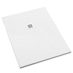 Schedpol Kalait Grooved White Stone téglalap alakú zuhanytálca 140x80 cm fehér 3.3110/B/GR-M2