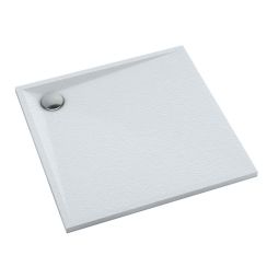 Schedpol Etrusco Grooved White Stone négyzet alakú zuhanytálca 90x90 cm fehér 3.461/B/GR