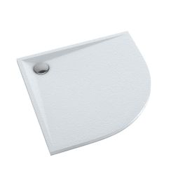 Schedpol Etrusco Grooved White Stone félkör alakú zuhanytálca 90x90 cm fehér 3.464/B/GR