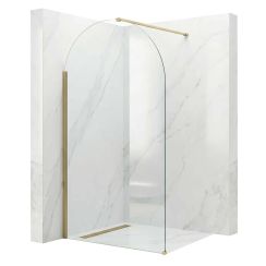 Rea Heaven zuhanykabin fal walk-in 120 cm arany csiszolt/átlátszó üveg REA-K6682