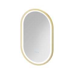 Cersanit Crea II tükör 50x80 cm ovális világítással páramentesítő fóliával arany S1058–035