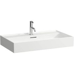 Laufen Kartell mosdótál 80x46 cm négyszögletes klasszikus fehér fényes H8163360001041