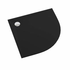 Schedline Libra Black Stone félkör alakú zuhanytálca 80x80 cm fekete 3SP.L1O-8080/C/MG