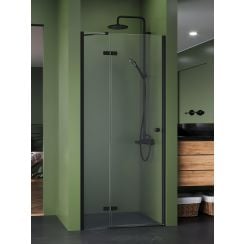 New Trendy Kalibra Black zuhanyajtók 100 cm dönthető fekete matt/átlátszó üveg D-1013A