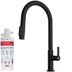 Készlet konyhai csaptelep Franke Maris Slim Clear Water J Pull-Out 120.0730.911, mosogató alatti szűrő Franke Pro M Connect 150.0752.886