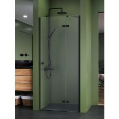 New Trendy Kalibra Black zuhanyajtók 120 cm dönthető fekete matt/átlátszó üveg D-1020A