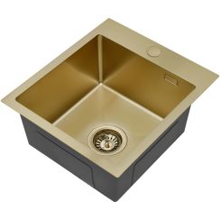 Ruvetti Masivo acél mosogató 50x40 cm arany 5002M_PVD_CH40_W