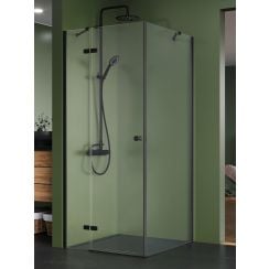 New Trendy Kalibra Black zuhanykabin 120x70 cm négyszögletes fekete matt/átlátszó üveg K-5057