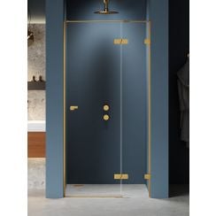 New Trendy Eventa Gold Brushed zuhanyajtók 80 cm dönthető arany csiszolt/átlátszó üveg EXK-8224
