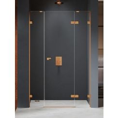 New Trendy Eventa Copper Brushed zuhanyajtók 150 cm dönthető réz csiszolt/átlátszó üveg EXK-8005