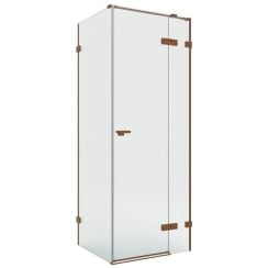 New Trendy Eventa Copper Brushed zuhanykabin 120x110 cm négyszögletes réz csiszolt/átlátszó üveg EXK-8066
