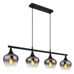 Globo Lighting Maxy függőlámpa 4x40 W fekete-füst színű 15548-4H1