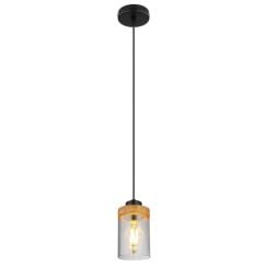 Globo Lighting Finca függőlámpa 1x40 W fekete-füst színű 15557H