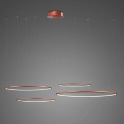 Altavola Design Ledowe Okręgi függőlámpa 4x106 W réz LA084/CO4_100_in_3k_copper_dimm