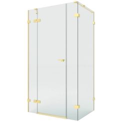 New Trendy Eventa Gold Brushed zuhanykabin 150x90 cm négyszögletes arany csiszolt/átlátszó üveg EXK-8336