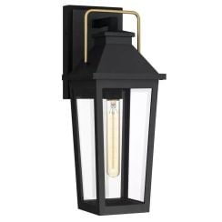 Elstead Lighting Buckley kültéri fali lámpa 1x40 W fekete-sárgaréz QZ-BUCKLEY-S-MBK