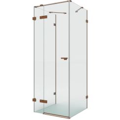 New Trendy Eventa Copper Brushed zuhanykabin 120x90 cm négyszögletes réz csiszolt/átlátszó üveg EXK-8131