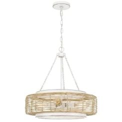 Elstead Lighting Waylon függőlámpa 4x60 W fehér-bézs QZ-WAYLON-4P-AWH