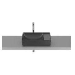 Roca Ona mosdótál 55x34.5 cm négyszögletes mosdótálak fekete matt A32768C080