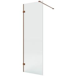 New Trendy Eventa Copper Brushed zuhanykabin fal walk-in 130 cm réz csiszolt/átlátszó üveg EXK-8163