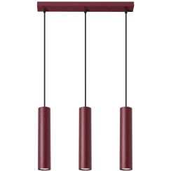 Sollux Lighting Lagos függőlámpa 3x10 W burgundi SL.2082