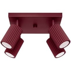 Sollux Lighting Karbon mennyezeti lámpa 4x10 W burgundi SL.2304
