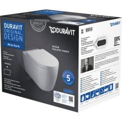 Duravit ME by Starck wc csésze lassú záródású ülőkével függesztett perem nélkül fehér 452909AAA1
