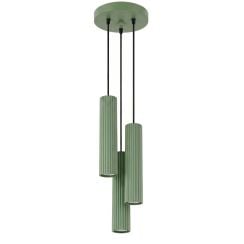 Sollux Lighting Karbon függőlámpa 3x10 W zöld SL.2339