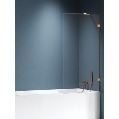 New Trendy Eventa Gold Brushed zuhanyparaván 90 cm egyrészes arany csiszolt/átlátszó üveg EXK-8448
