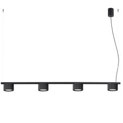 Sollux Lighting Aura függőlámpa 4x10 W fekete SL.2696