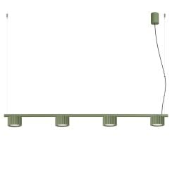 Sollux Lighting Aura függőlámpa 4x10 W zöld SL.2698
