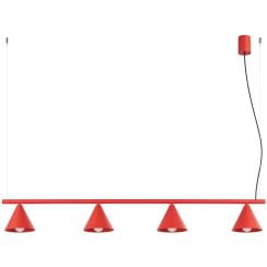 Sollux Lighting Nox függőlámpa 4x10 W piros SL.2563