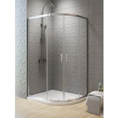 New Trendy New Varia zuhanykabin 90x80 cm félkör alakú króm fényes/átlátszó üveg K-5463