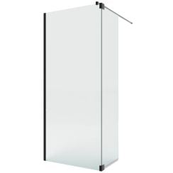 New Trendy Nesta Black walk-in zuhanykabin 120x30 cm fekete matt/átlátszó üveg K-5824
