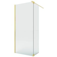 New Trendy Nesta Gold Shine walk-in zuhanykabin 90x30 cm arany fényes/átlátszó üveg K-5837