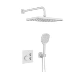 KFA Armatura Malaga White zuhany készlet beépített termosztáttal trópusi zuhany opcióval fehér 5759-530-44