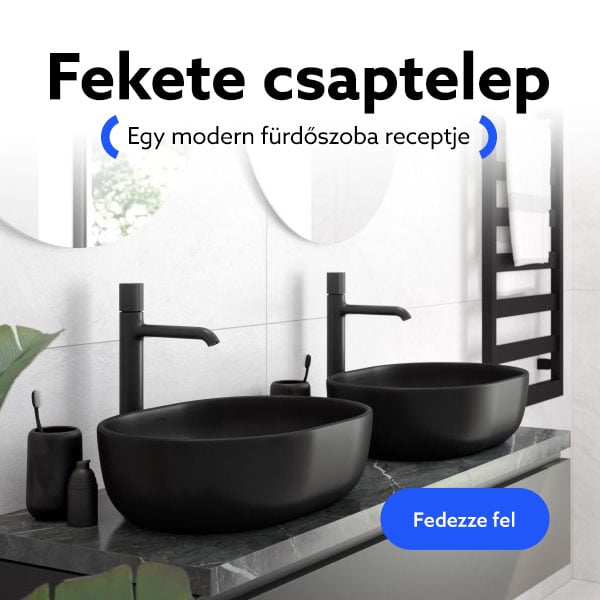 Fekete csaptelep – egy modern fürdőszoba receptje